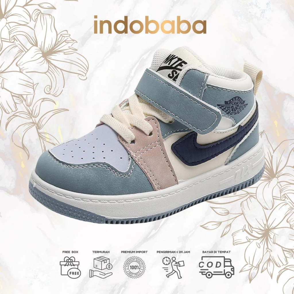 indobaba Sepatu Anak Perempuan Sneakers Anak Import Premium Quality S141