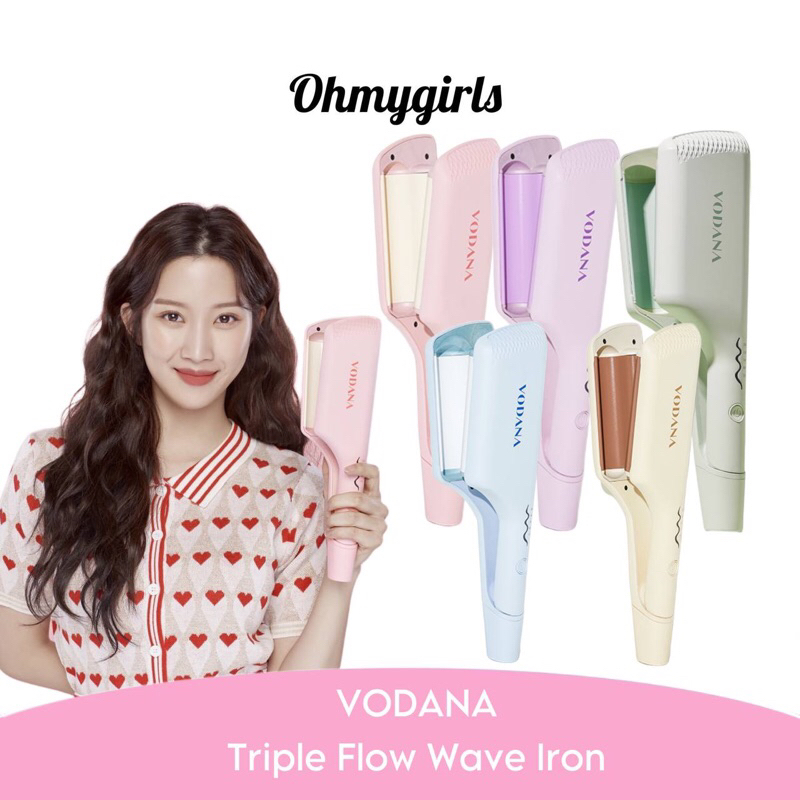[READY] VODANA - Triple Flow Wave Iron Catokan Rambut Mermaid 25mm 32mm 40mm