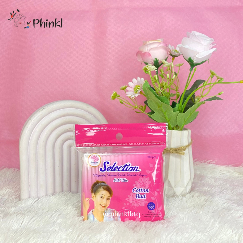 `ღ´ PHINKL `ღ´ Selection cotton buds PINK untuk makeup coton bud lembut aplikasi eyeliner membersihkan make up