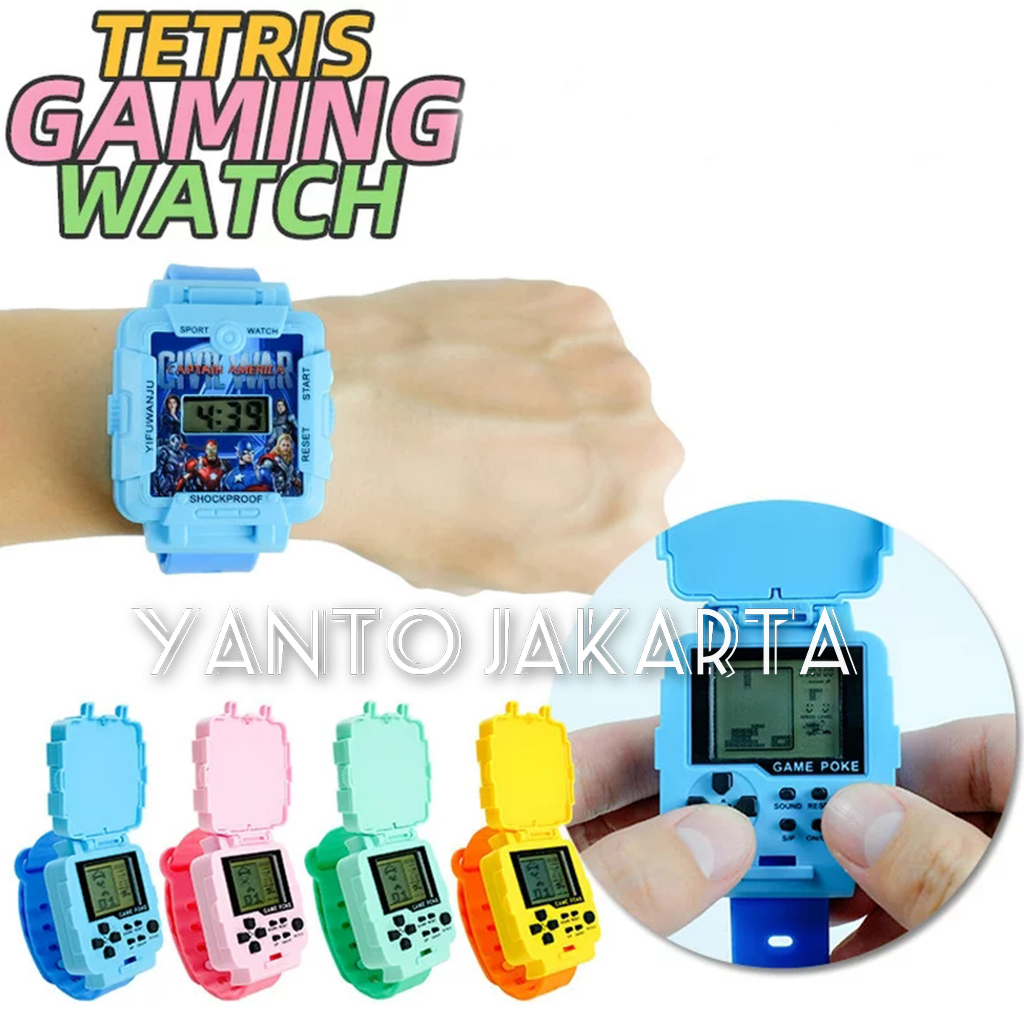 JAM TANGAN ANAK KARAKTER DORAEMON GAME TETRIS