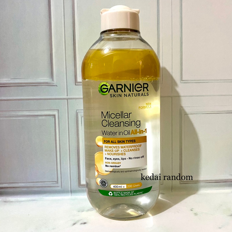 Garnier Micellar Water Pink/Biru/Oil Infused Kulit | Sensitif/ Berminyak 50ml/125ml/400ml