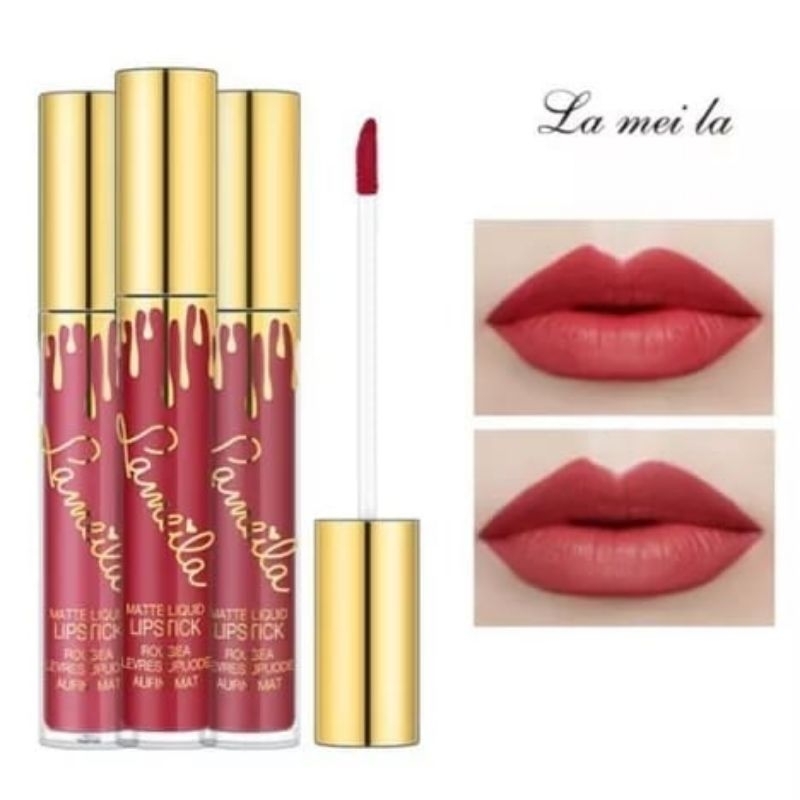 lipstik New lameila cair lip gloss lip mate waterproof tahan lama