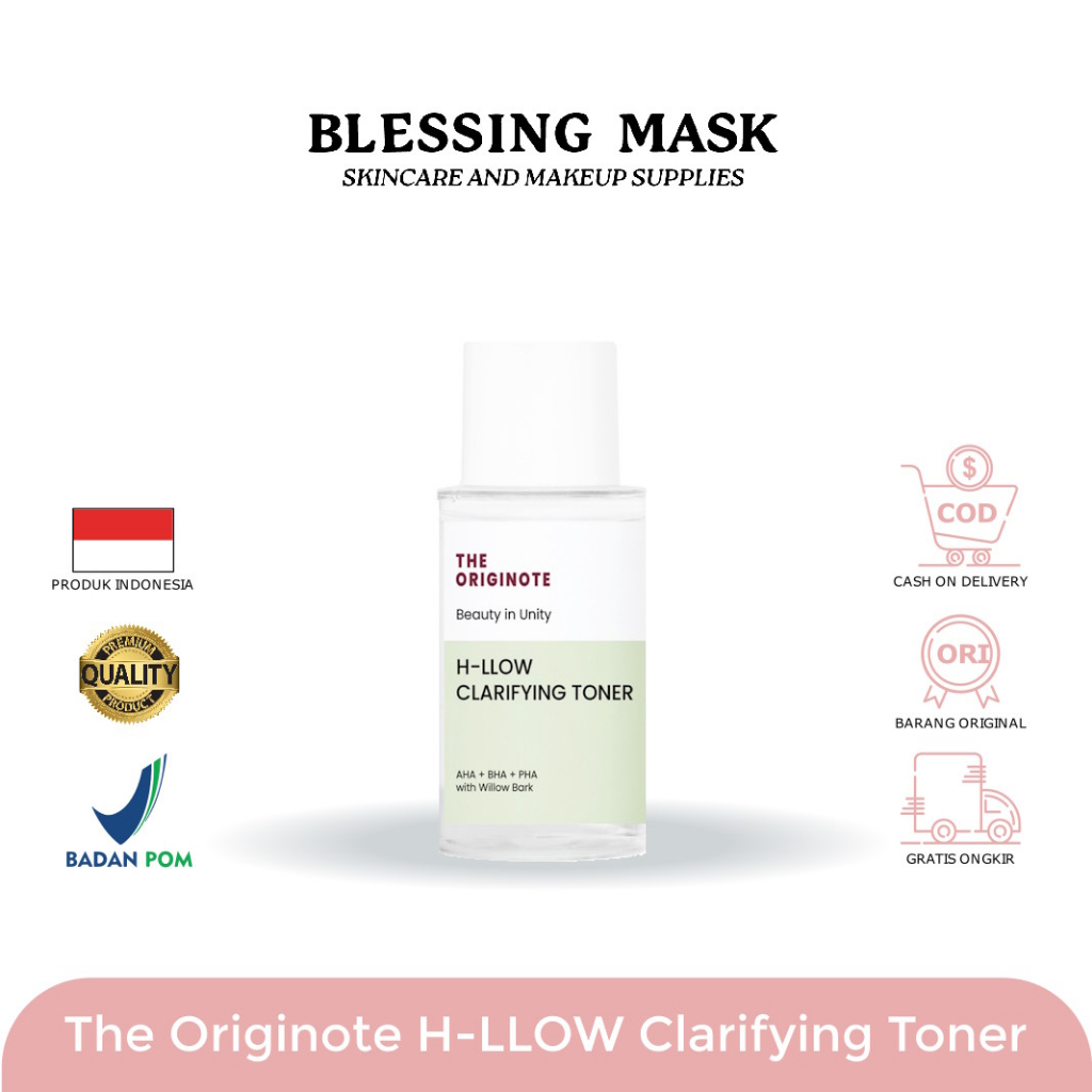 The Originote H-llow Clarifying Toner 80ml - Exfoliating dan Hydrating Toner Melembabkan dan Eksfoli