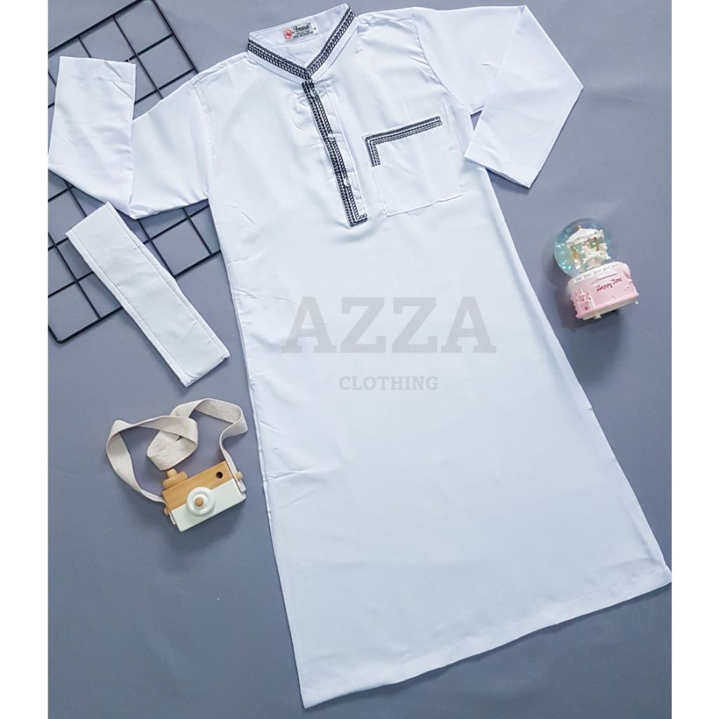 OFFICIAL Gamis Putih Anak Laki-Laki , Jubah Koko Anak Laki Laki