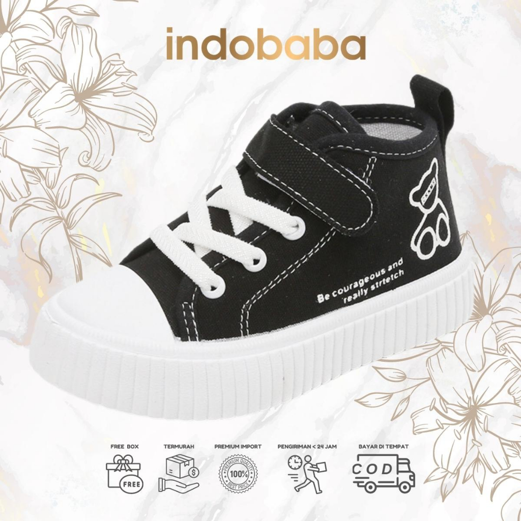 indobaba Sepatu Anak Perempuan Import Sneaker Anak Laki laki Import Usia 1-5 Tahun S176