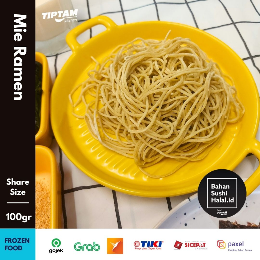 

mie ramen mentah 100 gr (1 porsi) helaian 1,2 mm