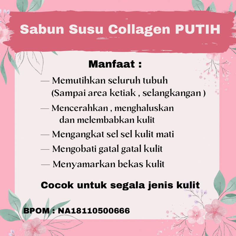 SABUN SUSU COLLAGEN VIRAL / SABUN PEMUTIH