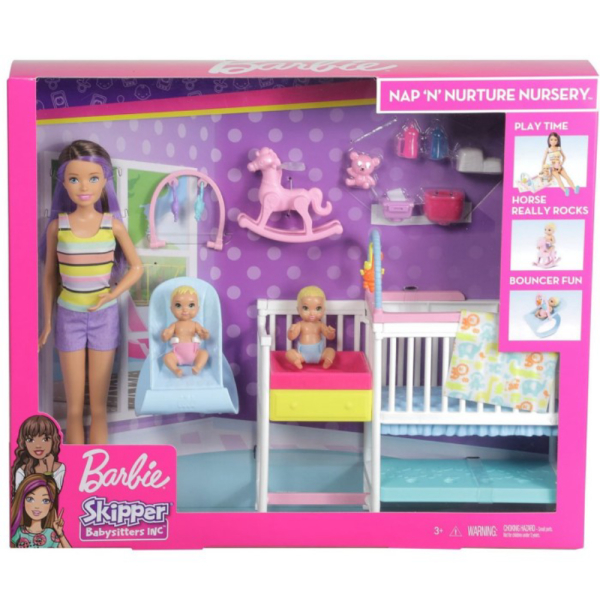 

Unik Boneka Barbie Mattel Nap 'n Nurture Nursery Babysitter Doll Playset Diskon