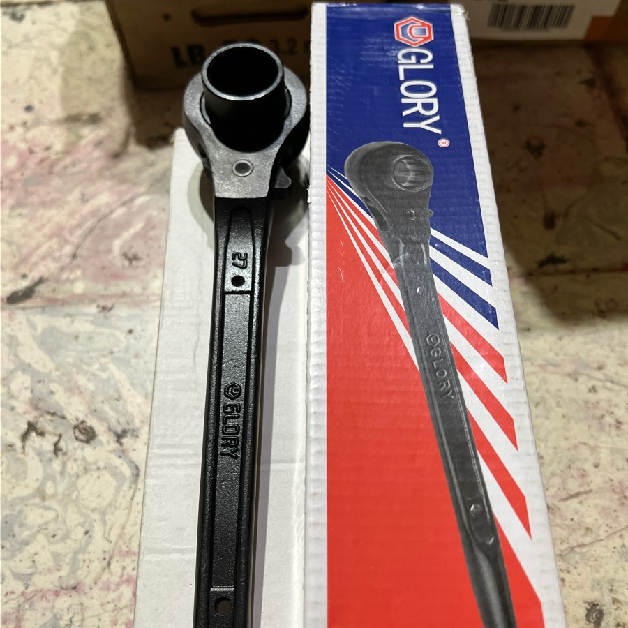Kunci Scaffolding / Double Socket Ratchet Wrench 27x30 Glory