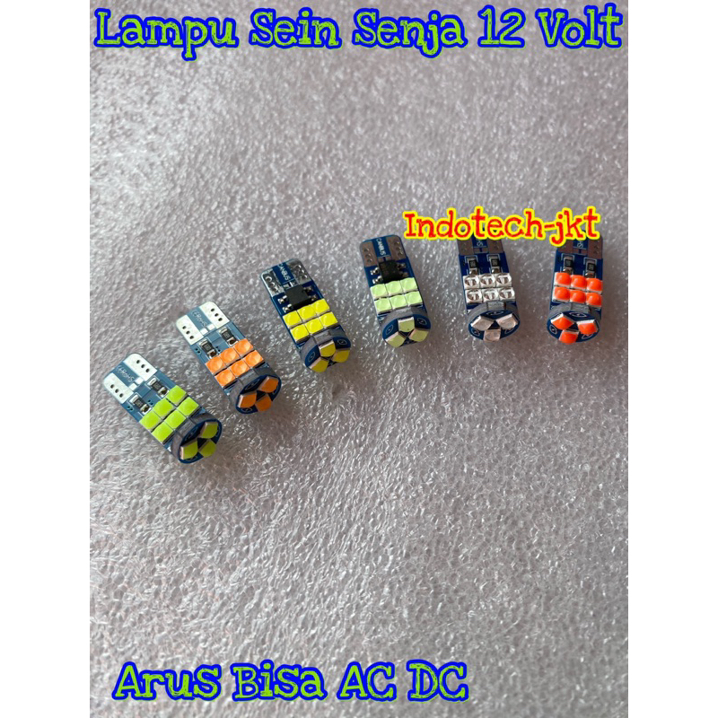 Lampu Led Senja Sen T10 Motor Mobil 12 Volt 15 Led 3030 NYALA DIAM