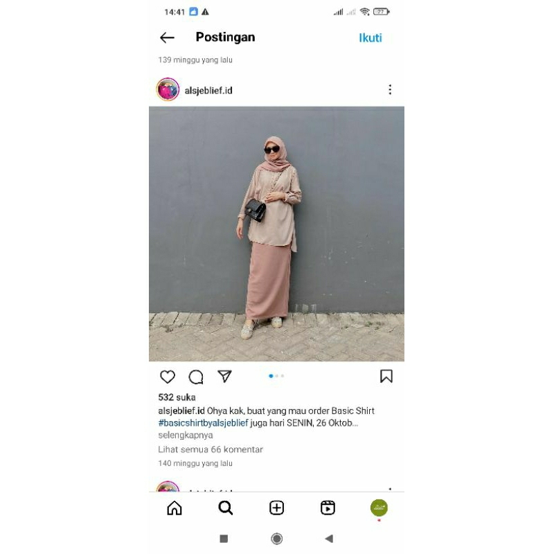 preloved rok alsjeblief warna mocca