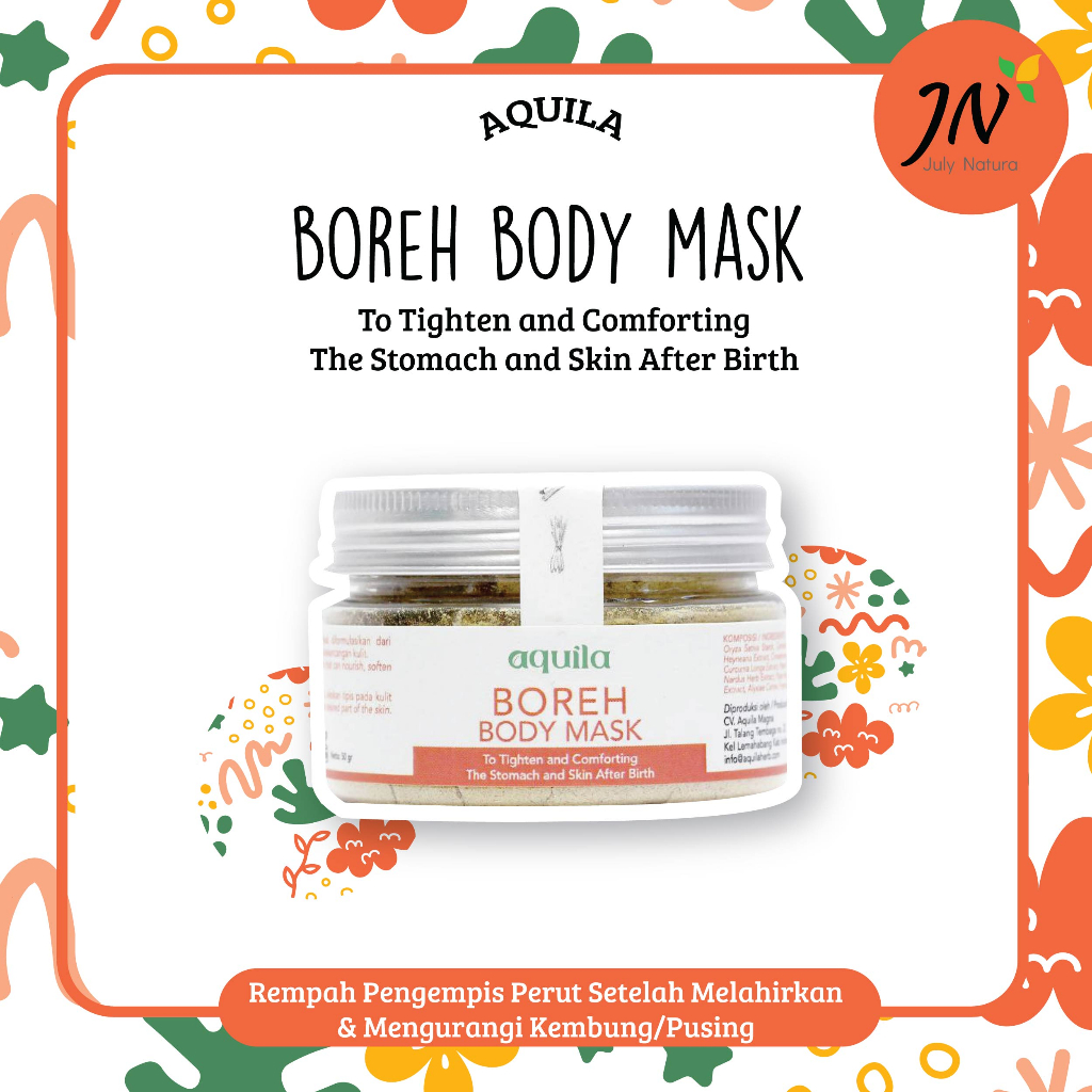 AQUILA BOREH BODY MASK PASCA MELAHIRKAN / Tapel Perut