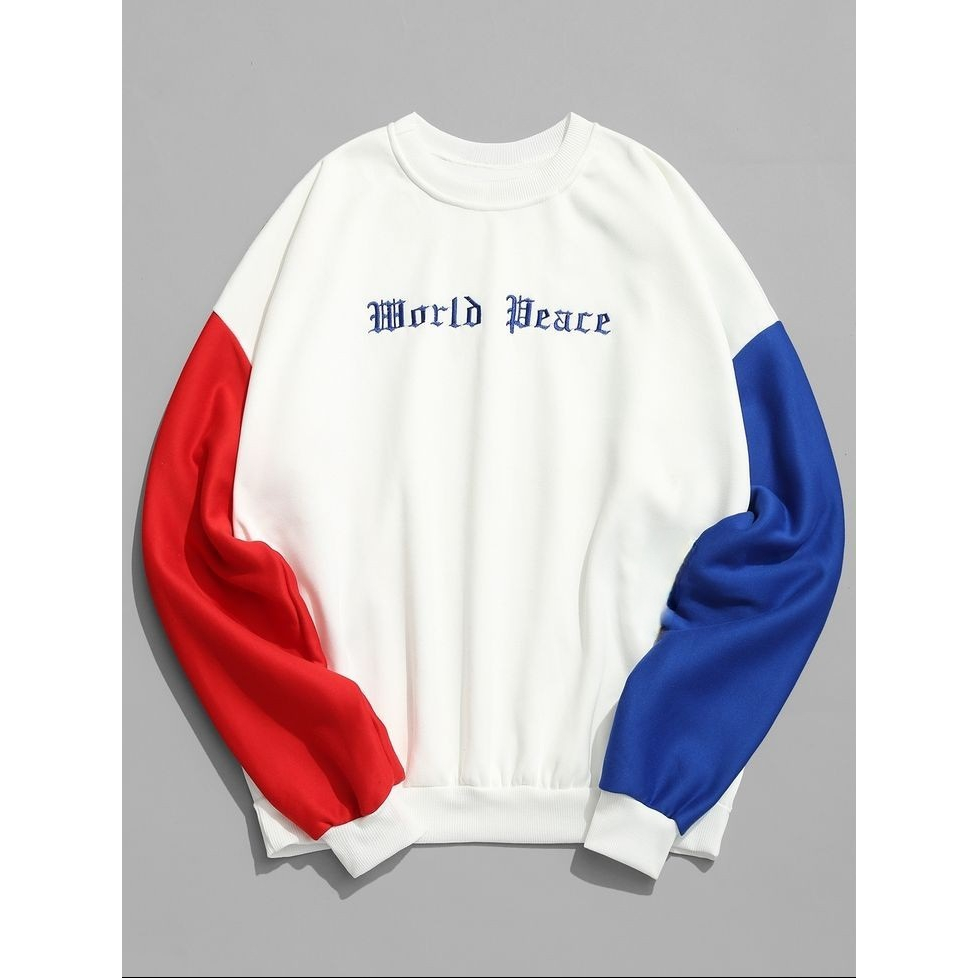 BAJU SWEATSHIRT WORLD PEACE PRIA WANITA TERBARU-BAJU MASA KINI