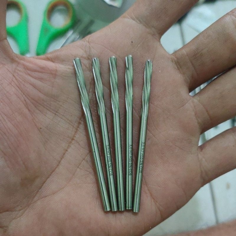 reamer spiral HSS co diameter 3 H7 reamer mesin 3mm reamer lemer