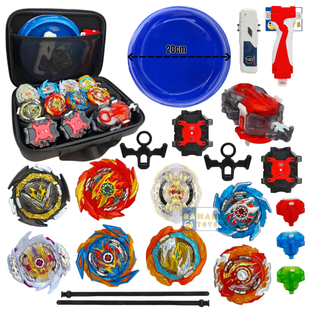 Mainan Gasing Beyblade Box Burst Launcher Arena Bayblade Gansing Gangsing Beblet MQ Komplit