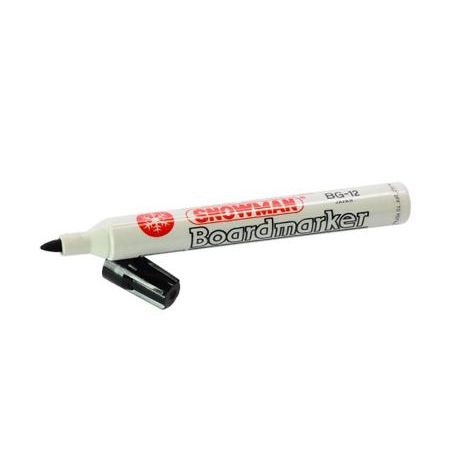 SATUAN Spidol SNOWMAN BG12 White Board Hitam Black Marker Papan Tulis Warna Perlengkapan Peralatan Alat Tulis Tools Stuff Office Sekolah School Kantor Writing Menulis Stationery Color Mudah Kering Fast Instant Dry Murah Tinta Grosir Prakarya Malang