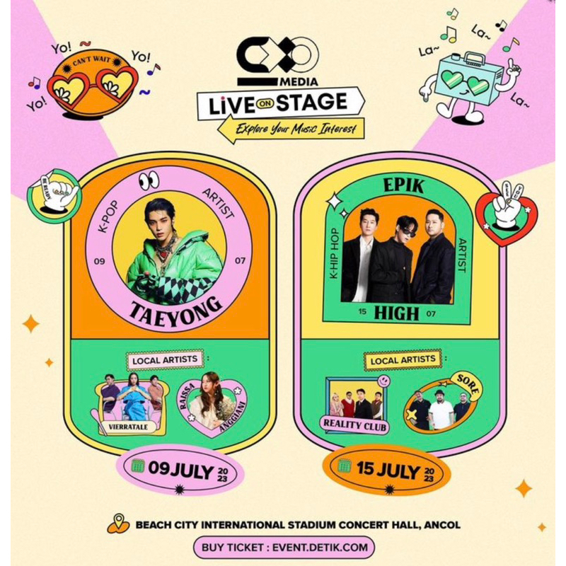 TIKET KONSER FESTIVAL A CXO MEDIA LIVE ON STAGE TAEYONG NCT 9 JULI 2023