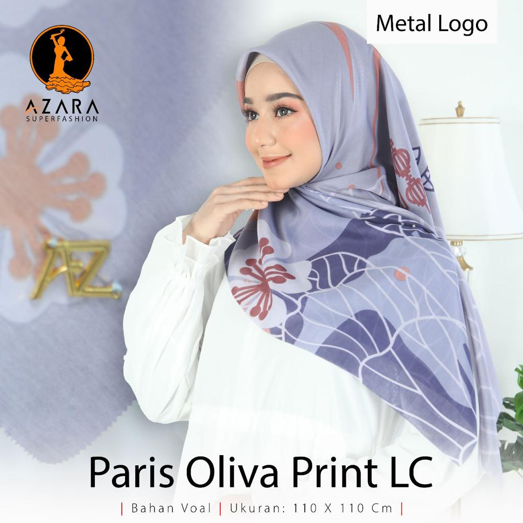 Hijab Segiempat Paris Olivia Motif Lasercut Kerudung Segiemapt Voal Original by Azara Termurah dan Terlaris Nayla Hija'b