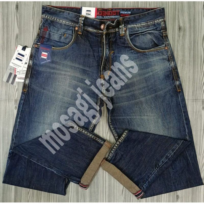 CELANA PANJANG JEANS PRIA HUGOGHOST SLIM FIT PREMIUM