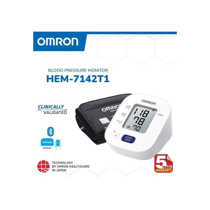 TENSIMETER DIGITAL OMRON HEM-7142T1 // TENSI OMRON GARANSI MESIN 5 TAHUN TENSI DIGITAL OMRON 7142T-1 CONNECT BLUETOOTH