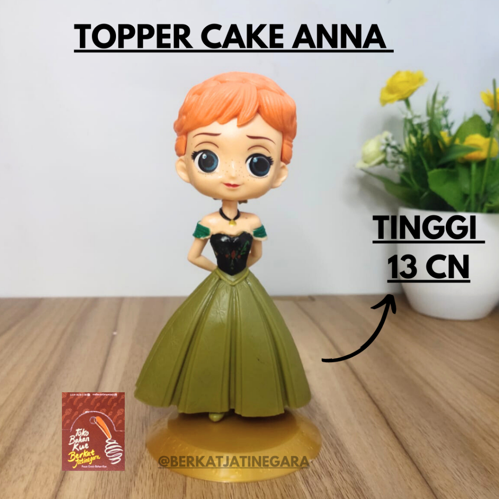 TOPPER CAKE PRINCESS ANNA/HIASAN KUE/MAINAN KARAKTER PRINCESS ANNA/PCS