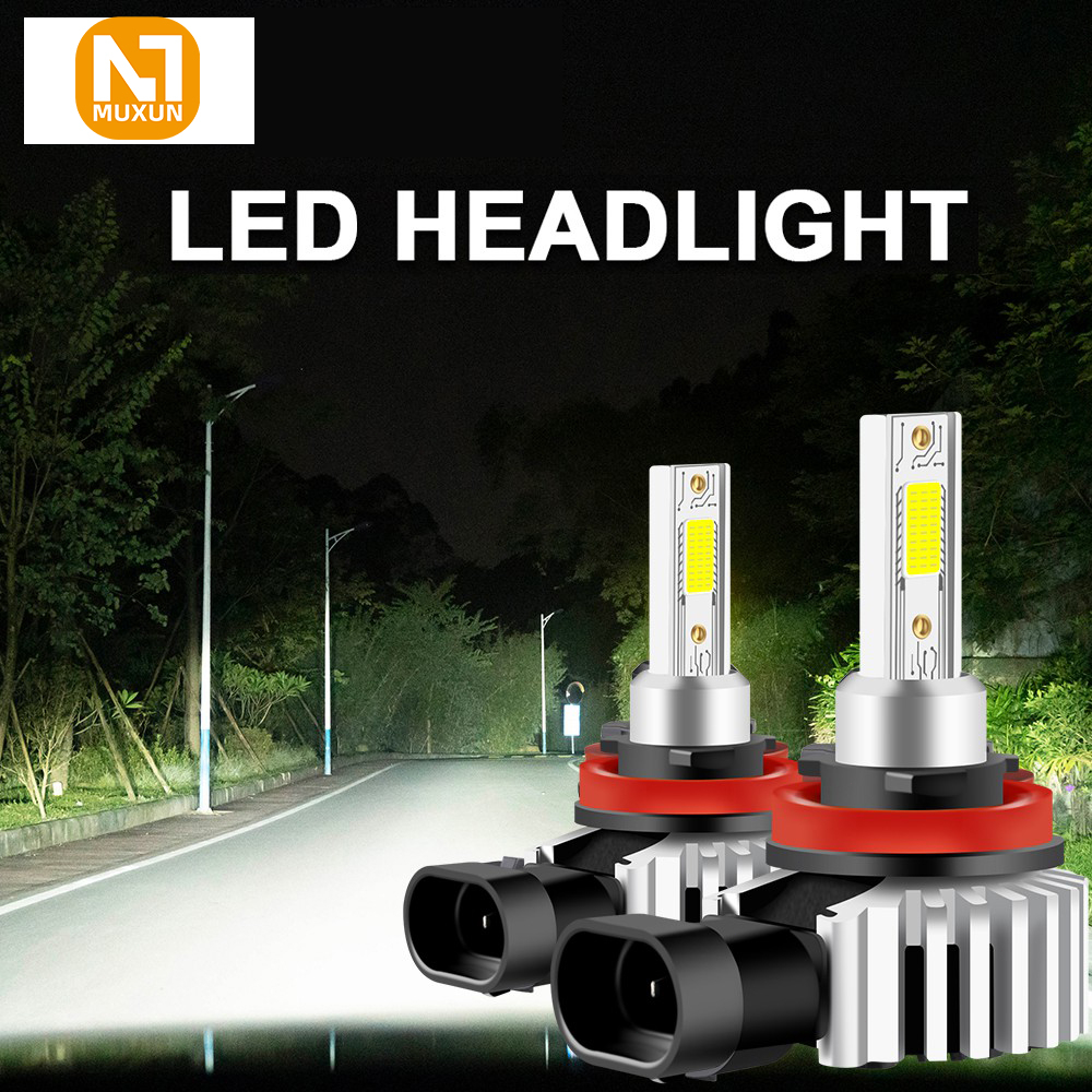 【2pcs】 Super Terang 9005 HB3 LED Headlight Bulb H4  H8 H11 H16JP Foglamp 12-24V Tinggi Rendah Beam 6000K COB Lampu Depan Mobil LED