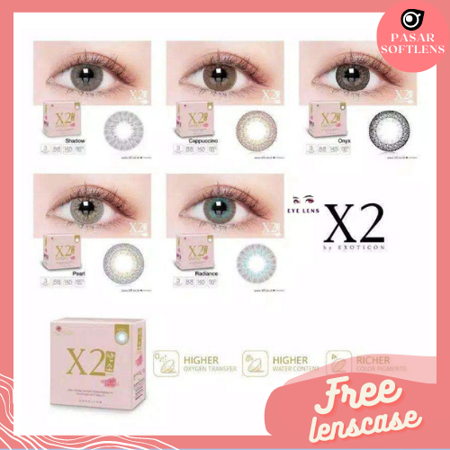 X2 SANSO COLOR MINUS -6.50 S/D -10.00 FREE LENSCASE DIA 14.5 MM - BY EXOTICON / Softlen Soflen Soflens