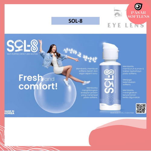 CAIRAN SOFTLENS SOL8 60 ML BY EXOTICON / AIR CUCI SOFTLENS / CAIRAN PEMBERSIH SOL-8