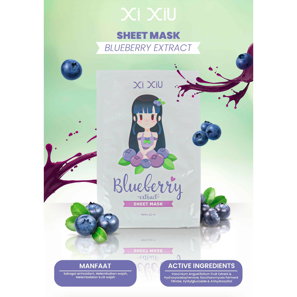Ningrum - Ningrumshop Xi Xiu FACE SHEET MASK FRUITY SERIES / Masker Wajah Sachet / masker wajah original BPOM – 8706