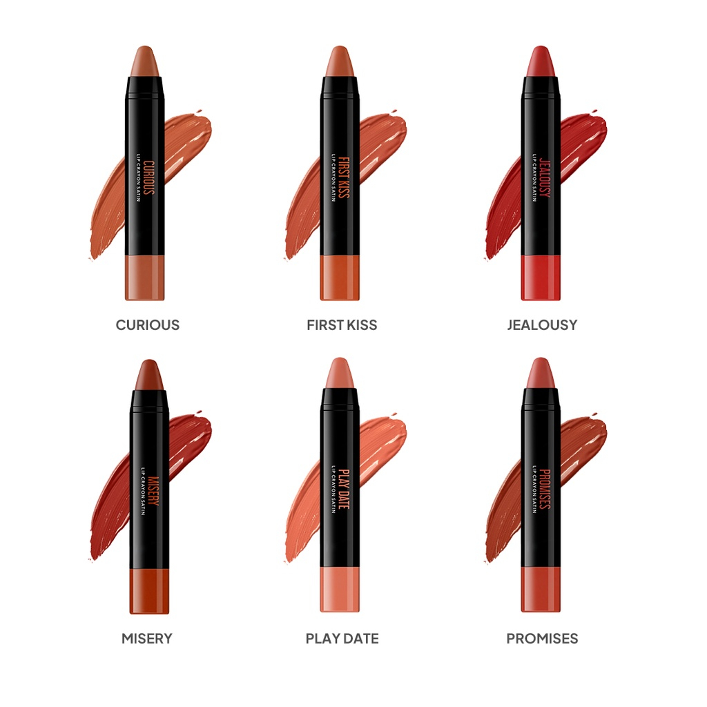 IMPLORA Lip Crayon Satin | Lipstick | Lip Cream | Lipcream | Lipcrayon BPOM