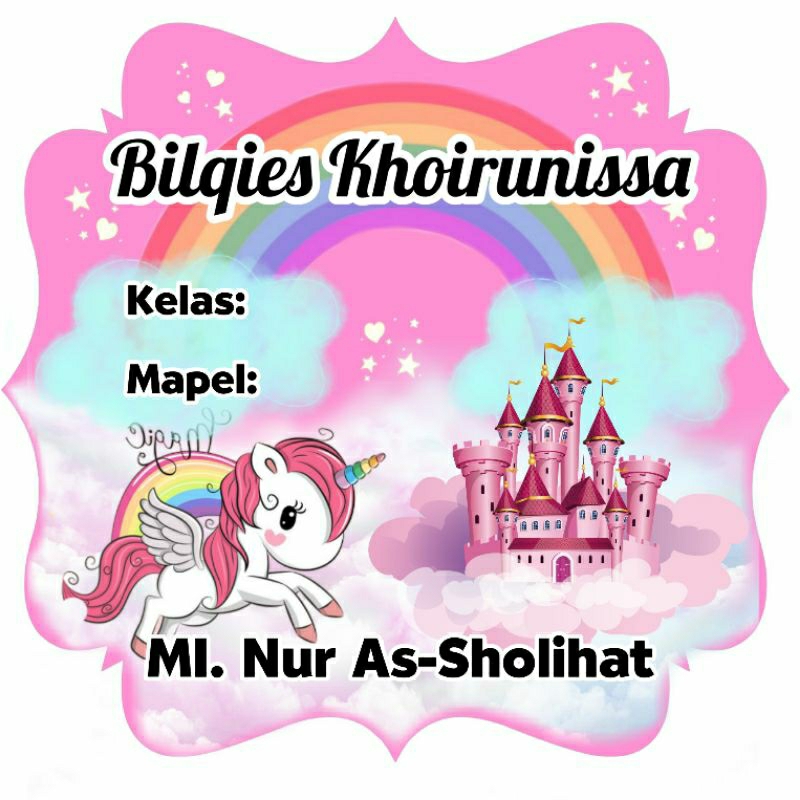 

LABEL BUKU SEKOLAH UNICORN