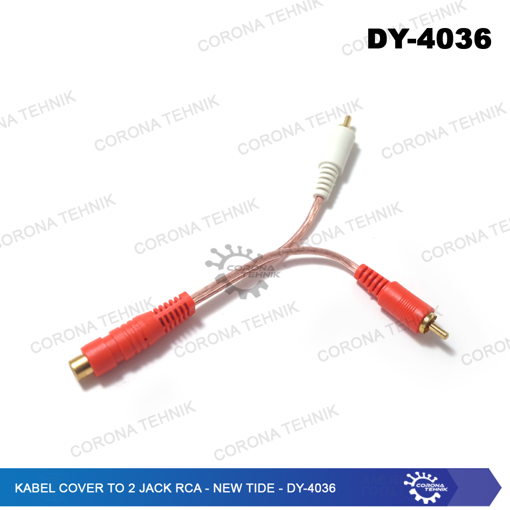 Y-4036 - Kabel Cover RCA to 2 Jack RCA - New Tide