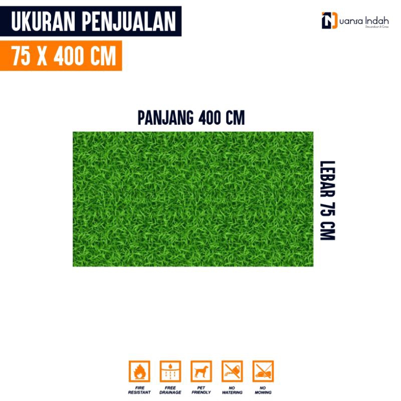 RUMPUT SINTETIS GOLF STANDAR UKURAN 75x400 CM