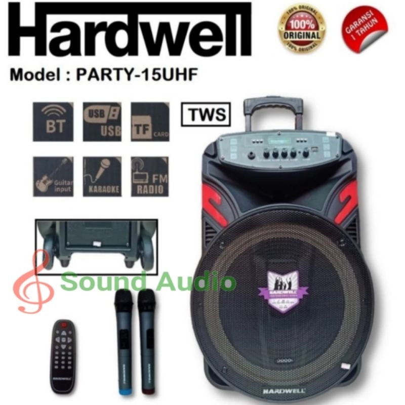 sound system sepeker hardwell 15 inch speaker portable uhf15