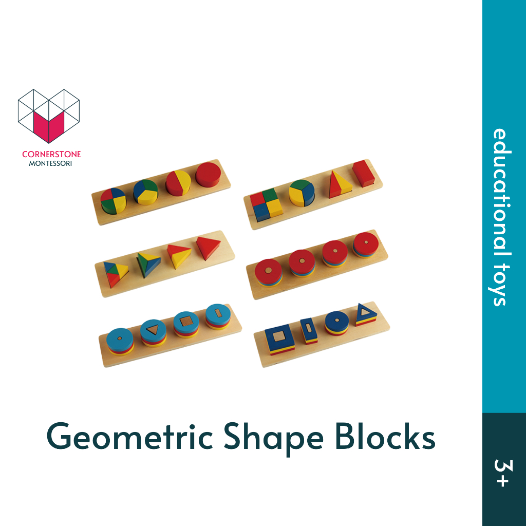 Cornerstone Montessori Shape Blocks - Montessori educational toys