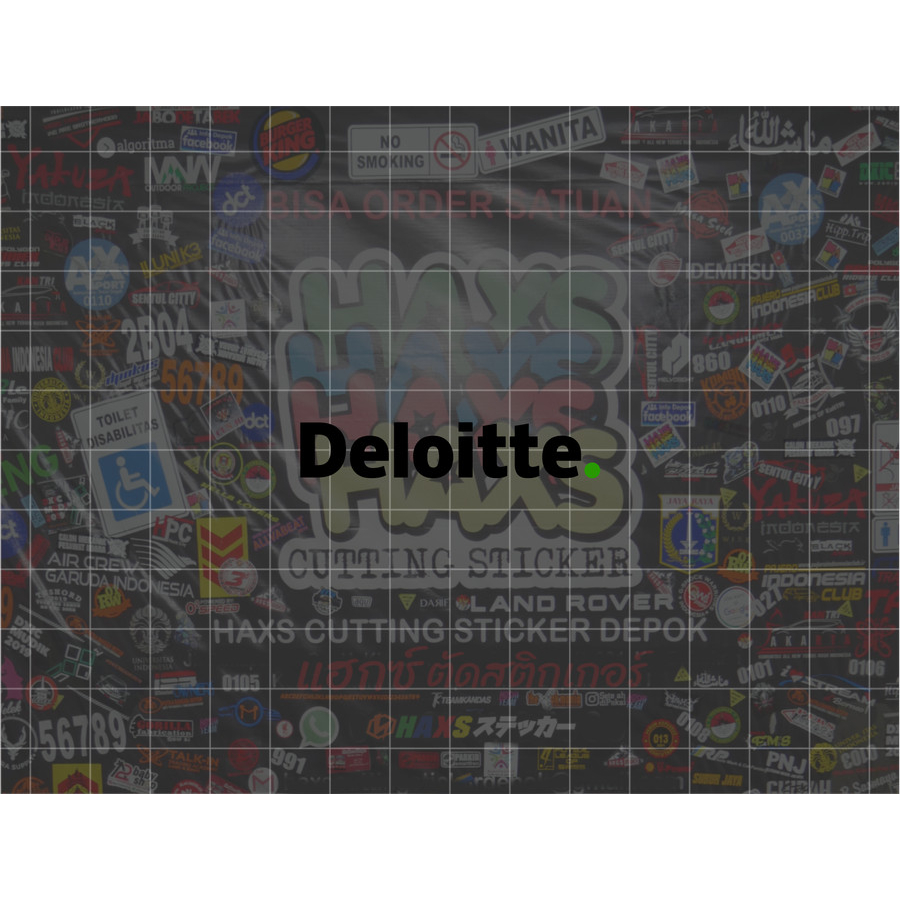 Cutting Sticker Deloitte Ukuran 5 Cm Untuk Motor Mobil