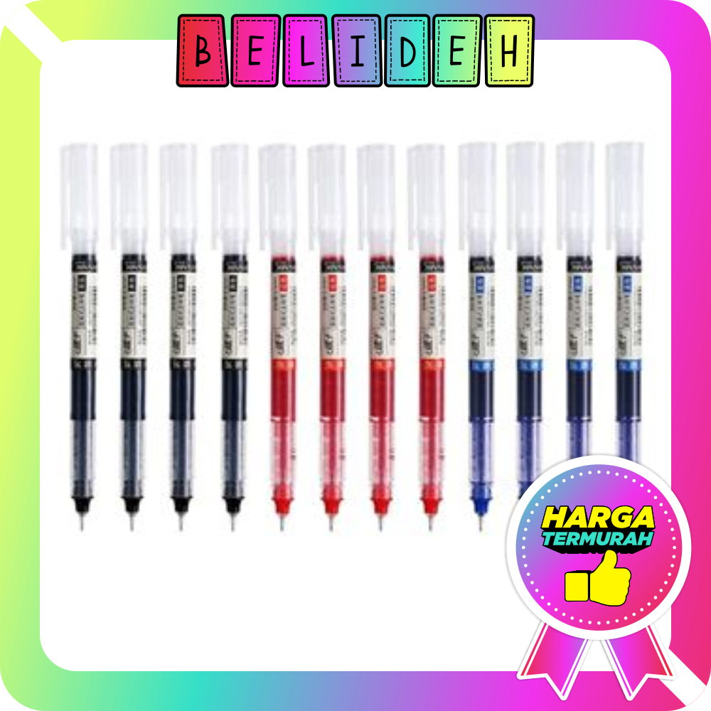 

☛BELIDEH☚ Roller Pen Gel 0.5mm Pen Cair Cepat Kering Biru Hitam Merah S083