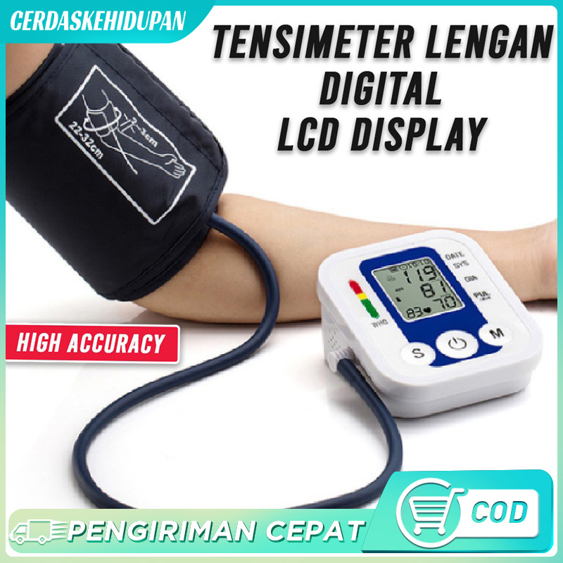 Tensimeter Digital Alat Cek Pengukur Tekanan Tensi Darah Otomatis Blood Pressure Monitor[COD]