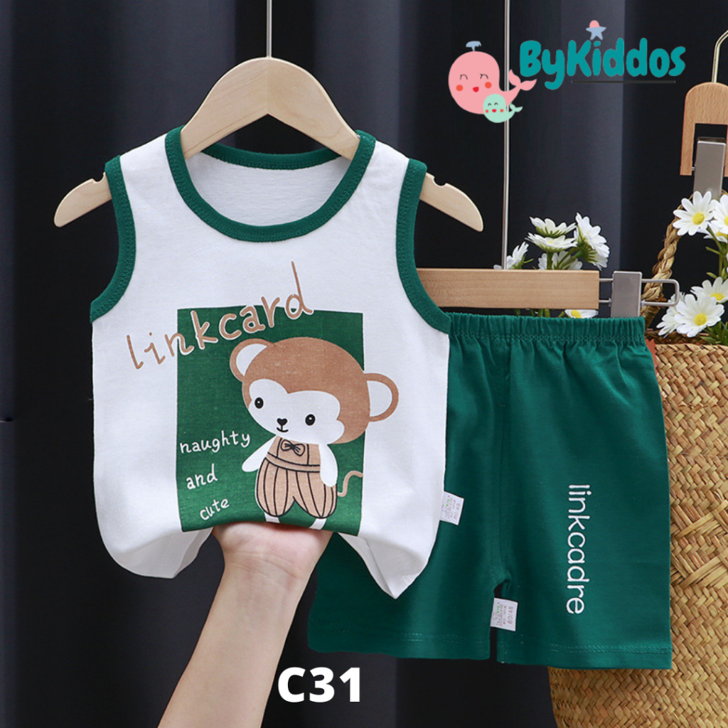 ByKiddos - Setelan Anak Import / Kaos Anak Cowok / Baju Bayi Oblong Tanpa Lengan Import PART 2