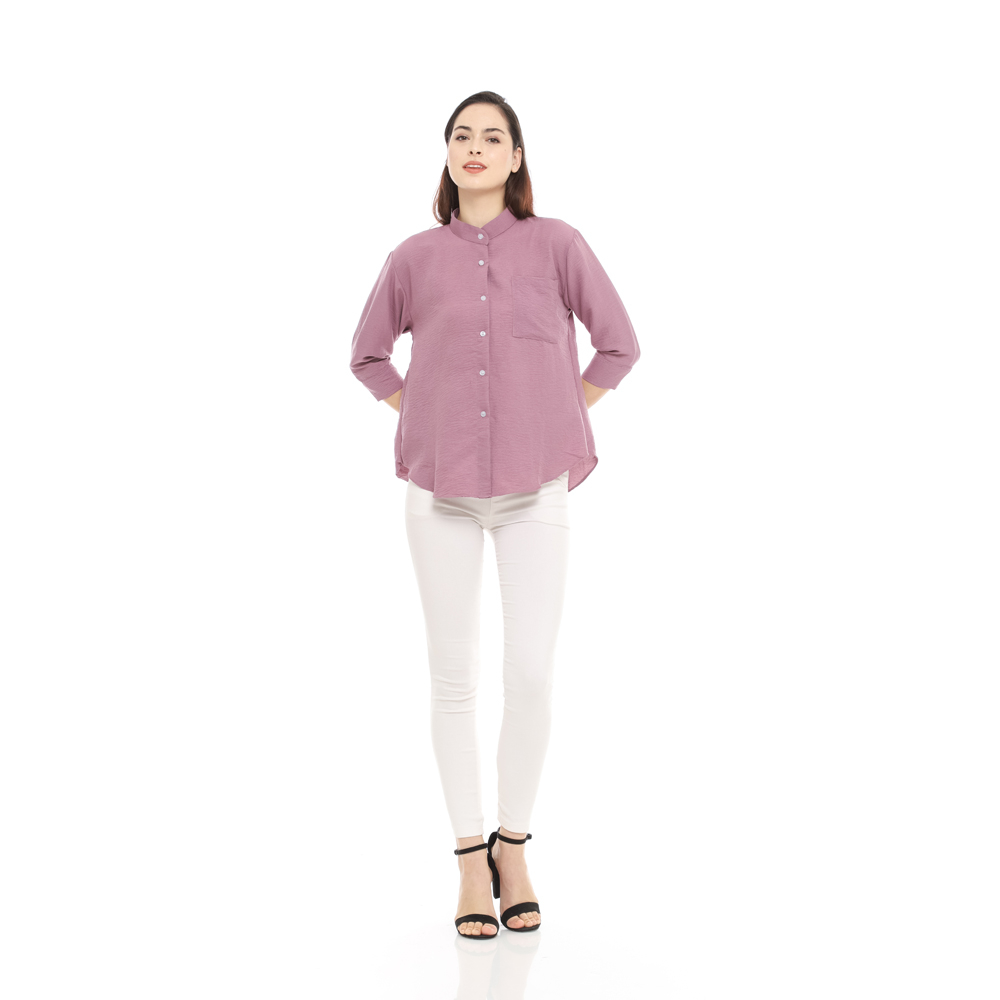 Parayu - Basic Kemeja Atasan Blouse Wanita Youra Crinkle Korean Style