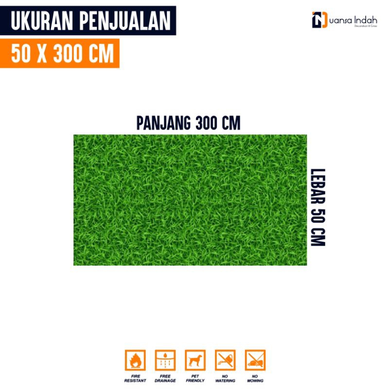 RUMPUT SINTETIS GOLF STANDAR UKURAN 50x300 CM