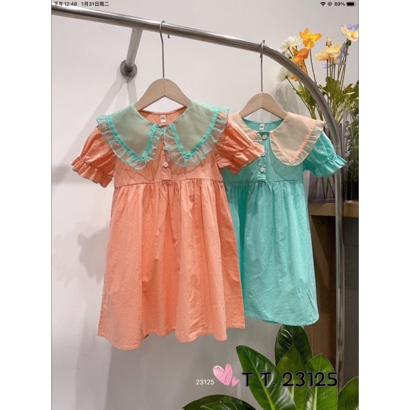 DRESS ANAK PUFF KERAH KASA CR311