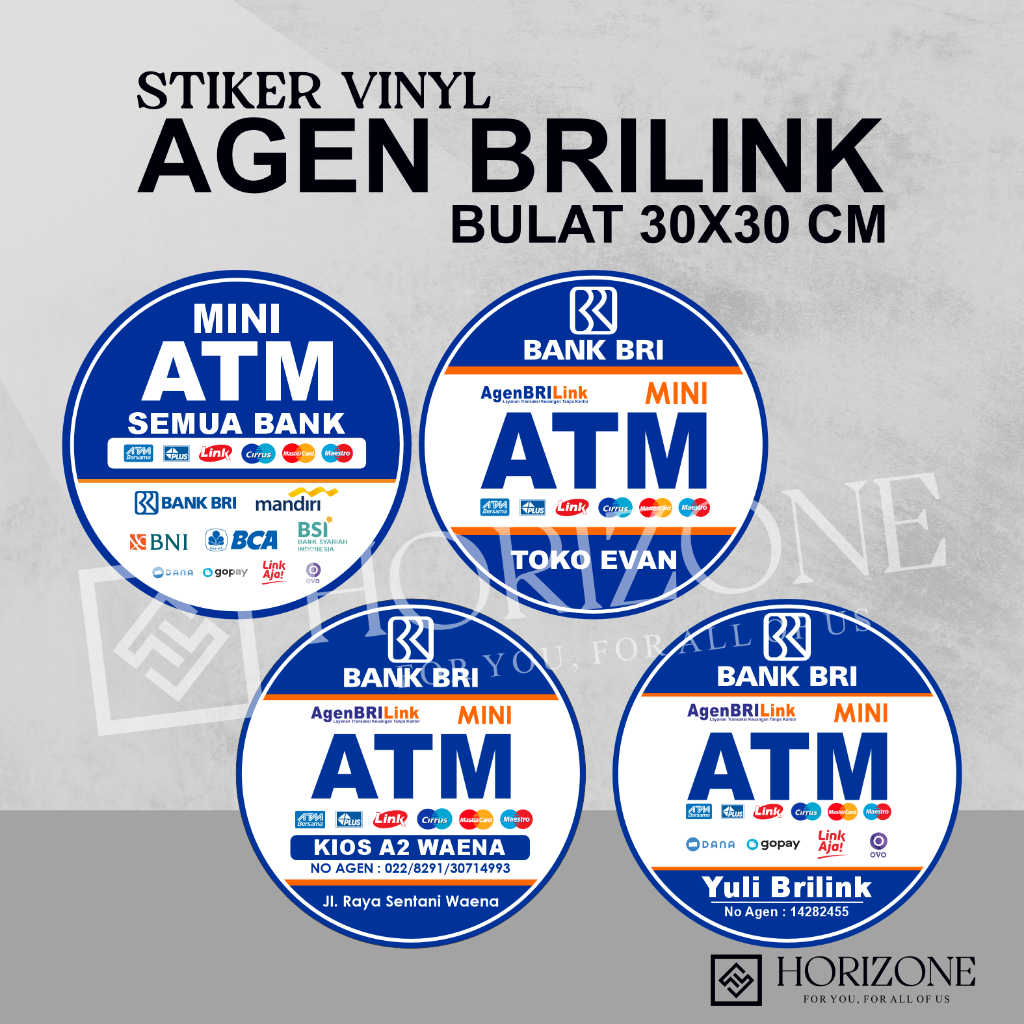 

STIKER VINYL BRILINK 40X40CM BULAT