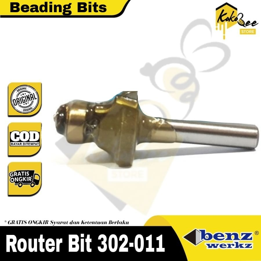 Mata profil router beading bit 3,2 mm x 1/4" mm 302-011 benz werkz - router bits 302-011 benz werkz