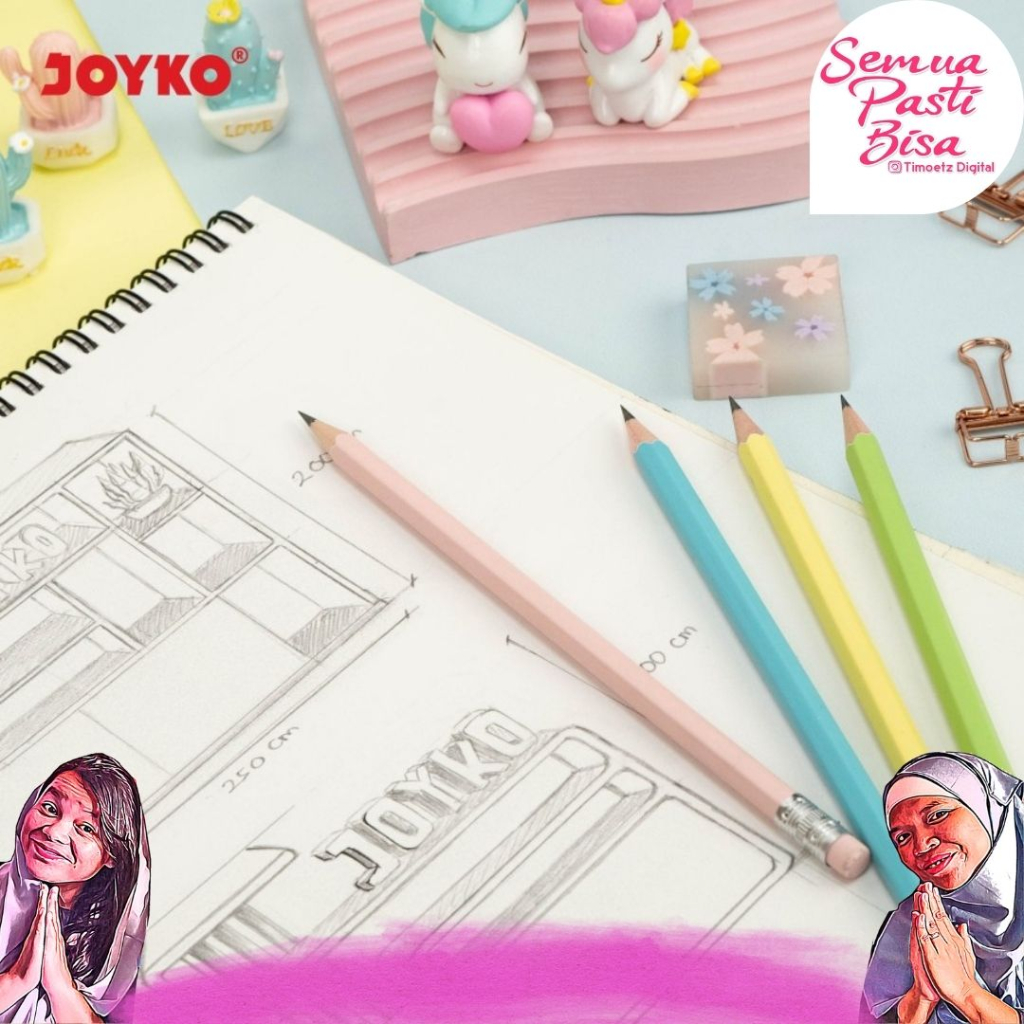 

Pensil 2B Joyko For Computer P-121 - Pensil 2B Komputer Warna Pastel