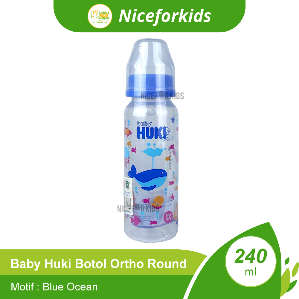 Huki Botol Ortho Round 120ml (CI0328) /  Ortho Round 240ml (CI0329) / Botol Susu Anak