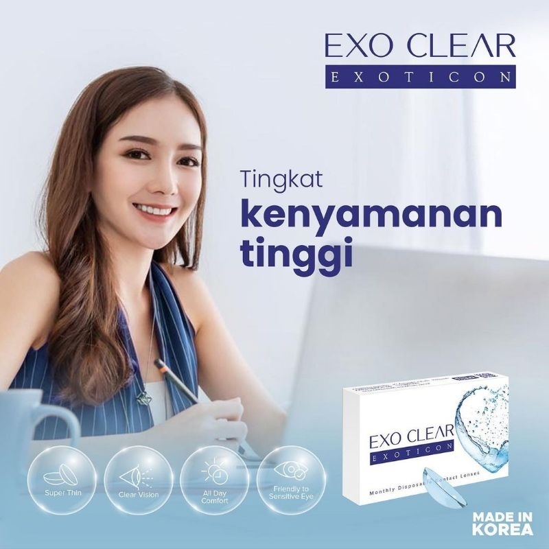 SOFTLENS BENING EXO CLEAR ( MINUS 0.5 s.d -10.00 ) by EXOTICON Made in Korea