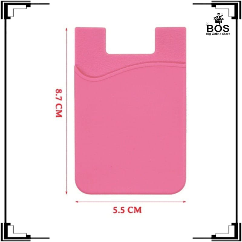 BOS - CARD SLOT HOLDER / SARUNG SILIKON TEMPAT KARTU TEMPELAN CASING HP CARDSLOT