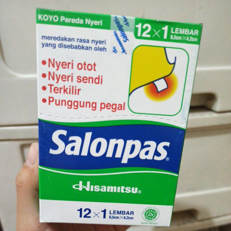 Salonpas KOYO sachet 12 lembar hisamitsu pegal nyeri otot sendi terkilir 6.5 x 4.2cm