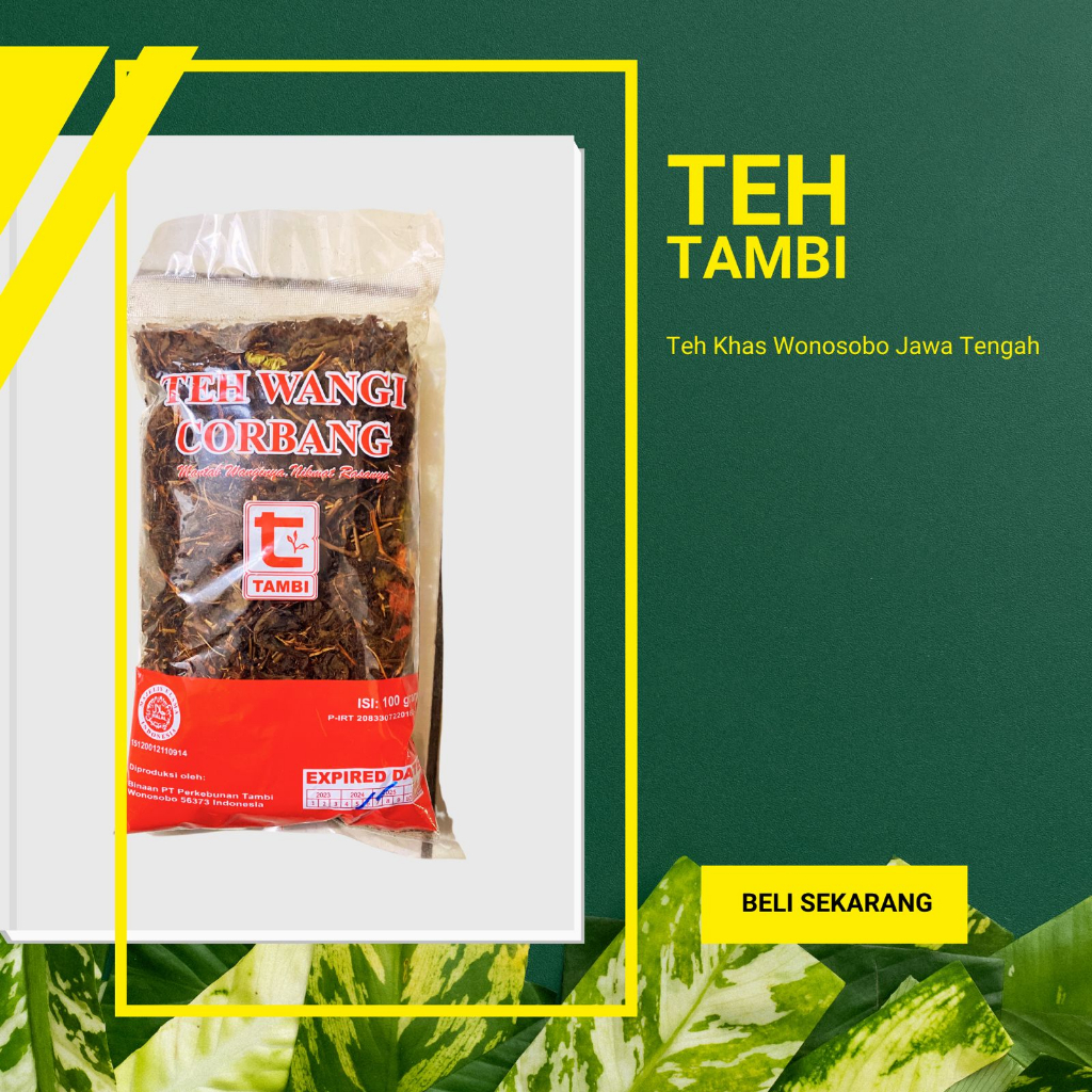 Teh Tambi Khas Wonosobo Asli / Teh Tambi Corbang 100 gram / Teh Merah Sindoro